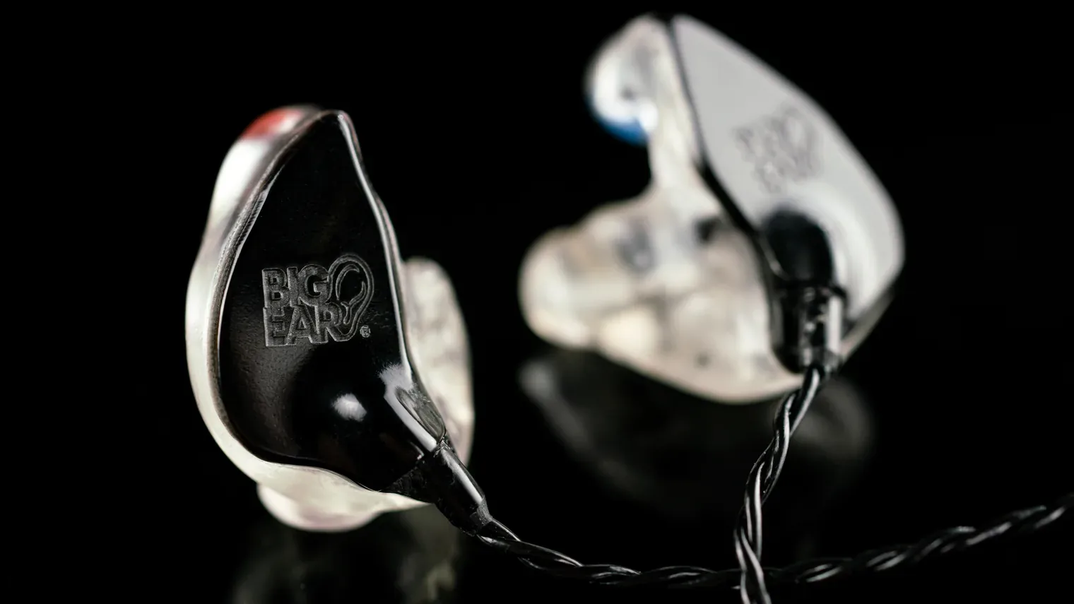 Big Ear BE-1C custom motorcycle earbud with engraved faceplate