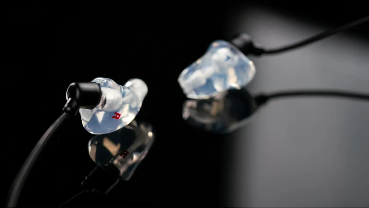 Your custom CEP earpiece adapter — molded to your ear, shown in clear